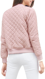 <b>Women</b> Stylish Bomber Jacket Casual Zip Front <b>Coat</b> <b>Lightweight</b> Outerwear for Everyday Streetwear and Travel - Product Image 2