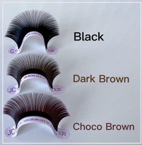UNIQUE LASH Artiste Coréen Fait Main Cils Plats Brun Foncé Extensions Ellipse PBT J JC C CC Curl 0.15 0.20m Longueurs 8-15mm - Product Image 3