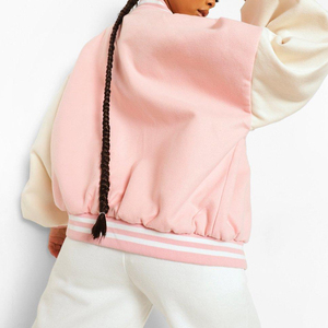 Custom <b>Winter</b> Luxury Women's Cropped College Jacket Chenille Embroidery Letterman Wool Quilted Cotton Varsity Stylish Breathable - Product Image 3