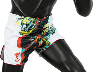 Shorts Elásticos Lisos al por Mayor – MMA, Kick Boxing, Muay Thai, Cintura Elástica, Ligeros, Directo de Fábrica, Etiqueta Personalizada - Product Image 5