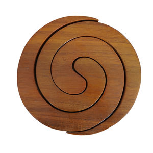 Wanuocraft Juego de posavasos y alfombrillas para tazas de té de cocina grandes de tamaño personalizado ecológico moderno de madera de haya redonda sin terminar - Product Image 1