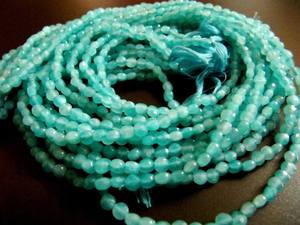 Perles de Amazonite Naturelle Russe Facettées en Forme de Pièce de Monnaie, Taille Micro Précise de 4 mm, Fil de 13 Pouces de Long - Product Image 2