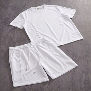 Traje de Pantalones Cortos de Algodón Suave para Hombre de Jacquard Enterprises, Camisa Transpirable con Pantalones Cortos con Cordón, Perfecto para Clima Cálido - Product Image 3