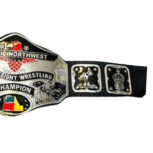 Cinturón de Campeón de Lucha Libre de Peso Pesado del Pacífico Noreste, Plateado con Diseño Colorido, Correa Negra, Cinturones de Título Coleccionables - Product Image 4