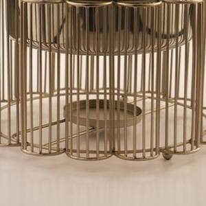 Plat à chafing dish de luxe en maille dorée avec couvercle en dôme rond en acier inoxydable, chauffe-soupe pour mariages et décorations au Moyen-Orient - Product Image 6