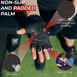 Guantes de Gimnasio de Neopreno Duraderos de Medio Dedo para Entrenamiento Atlético, Ejercicios de Fuerza y Uso Prolongado - Product Image 5