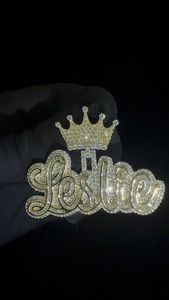 Pendentif Couronne de Luxe en Moissanite et Diamant, Style Hip Hop Bling Iced Out, Disponible en Gros - Product Image 4
