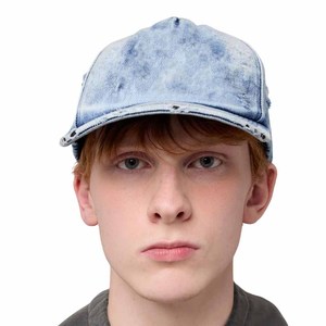 Washed Denim Baseball Cap 5-Panel Unisex Fitted Hat Spring Summer Casual Style 100% Cotton Adult Size 56-58CM - Product Image 4