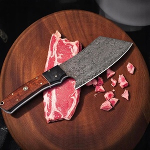 A&M Enterprises Handmade Butcher Cleaver Knife with Red Wood Handle and Sheath Cleaver Knife OEM Survival Hunting Knives - Product Image 5