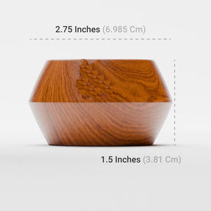 ชุดชามสลัดขนาดเล็กจากไม้อะคาเซียธรรมชาติ2ชิ้นชามไม้ทนทานเป็นมิตรต่อสิ่งแวดล้อมใช้สำหรับเสิร์ฟผลไม้และสลัด - Product Image 3