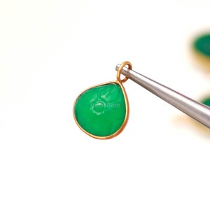 Natural Green Onyx Flower Flower Pendant <b>Charm</b> 925 Sterling <b>Silver</b> Jewelry Hand Carved Gemstone Pendant Heart <b>Charm</b> For Jewelry - Product Image 4