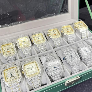 Reloj Automático de Lujo con Diamantes Moissanite Estilo Hip-Hop, de Alta Calidad, Marca C - Product Image 1