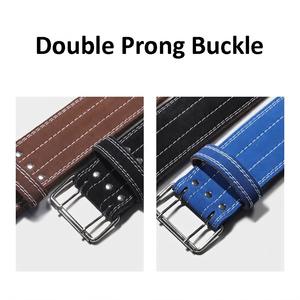 Cinturón de Levantamiento de Pesas de Cuero Vacuno Personalizado, Diseño de Doble Hebilla Resistente, 4 Pulgadas de Ancho, Soporte de 10 mm de Grosor, Antideslizante - Product Image 4
