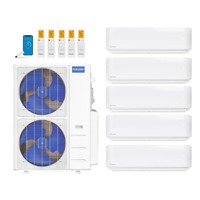 AC Split Multi Ruangan 5 Zona Eksklusif 48000 BTU Pendinginan Kuat Operasi Senyap untuk Ruang Komersial