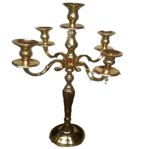 Candelabro Votivo de Metal Dorado Personalizado Más Vendido de Alsa International, Decoración Atractiva para el Hogar, Precio de Mayoreo - Product Image 1