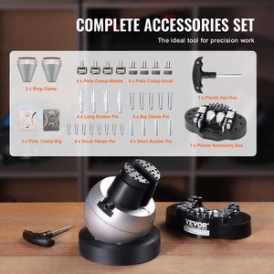 Morsa a sfera da 5 pollici per incisione, strumento di posizionamento con rotazione a 360 gradi e 35 accessori, blocco per incisione gioielli - Product Image 3