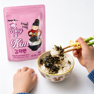 Flocons d'algues nori pour sushi, King of Kim, algues coréennes séchées et assaisonnées, flocons de riz coréens, flocons d'algues assaisonnés, substitut de repas - Product Image 1