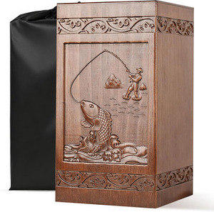 Urnes funéraires en bois pour adultes, urnes de crémation artisanales en bois poli, urnes funéraires à bas prix - Product Image 1