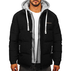 Nouvelle arrivée, veste matelassée décontractée pour homme, couleur unie, manches longues, fermeture éclair intégrale, coupe-vent, vêtements d'hiver, nouvelle veste matelassée - Product Image 3