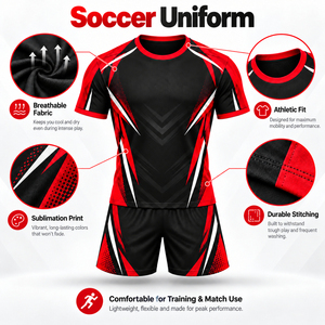 Uniforme de Fútbol Moderno, Transpirable, con Colores y Números Personalizados para Clubes, Academias y Equipos Deportivos - Product Image 6