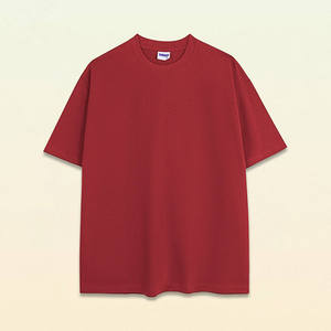 T-shirt décontracté en coton tricoté 220g pour homme, coupe droite, col rond, manches courtes, style urbain, écologique, très vendu - Product Image 4