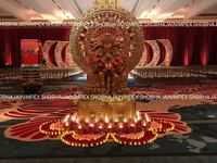 Statue de Ganesha en bois 3D, décorations de mariage, design moderne et luxueux, statuette élégante, touche complexe ajoutée pour un jour spécial