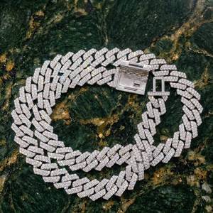 Nouveau design, collier chaîne en argent 925 plaqué, serti de diamants moissanite, avec pendentif croix œil, pour femmes et hommes. - Product Image 6