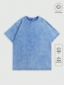 Camiseta de Estilo Urbano para Hombre, Corte Regular, Ecológica, Transpirable, con Tela de Algodón Suave para Salidas Informales, Personalización Completa - Product Image 1