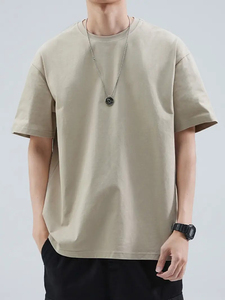 เสื้อยืดลำลองผู้ชายสำหรับฤดูร้อน ผ้าเนื้อนุ่ม ระบายอากาศได้ดี น้ำหนัก 250 กรัม ไซส์ใหญ่ สั่งทำได้ พิมพ์ลายด้านหน้า ผ้าคอตตอนผสม 100% แห้งเร็ว เป็นมิตรกับสิ่งแวดล้อม แขนสั้น - Product Image 5