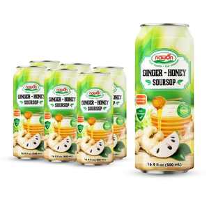 Bebida Refrescante NAWON, Jugo de Jengibre con Miel y Jugo de Limón, Bebida Enlatada de Jugo de Frutas Mixtas, 500 ml, Fabricación Vietnam, HALAL - Product Image 2