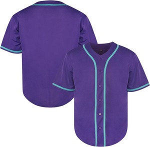 Vêtements streetwear, jersey de baseball à boutons, polyester, look baseball classique, production sur mesure, vinyle thermocollant durable - Product Image 1