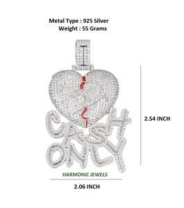 Colgante de Corazón de Lujo Estilo Hip Hop, Chapado en Oro con Moissanita, Joyería Personalizada para Hombres, Solo Pago en Efectivo - Product Image 5