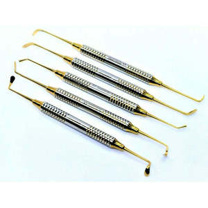 Juego de Instrumentos Dentales de Composite con Recubrimiento de Oro Premium y Bandeja de Esterilización de Silicona para Rellenos Dentales Estéticos - Product Image 6