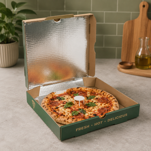 Cajas de Pizza Cuadradas Plegables Ecológicas Impresas Personalizadas con Diseño UV, Empaque de Cartón Kraft Reciclable para Servicios de Alimentos - Product Image 2