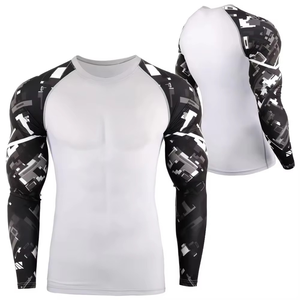 <b>Black</b> Unisex Custom <b>Long</b> <b>Sleeve</b> MMA Rash Guard Compression Shirt <b>Gym</b> Fitness Training Athletic Apparel - Product Image 4