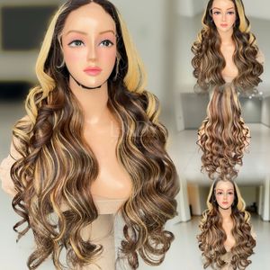 Perruque de Cheveux Naturels Vietnamiens de Qualité Supérieure 100% Cheveux Humains, Perruque Frontale en Dentelle, Cheveux Ondulés - Product Image 3