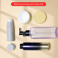 Set Botol Pompa Krim Lotion Plastik PET 60g 30ml-150ml Anti Bocor Isi Ulang, Wadah Pelembap Kosmetik, Cetak Sablon, Untuk Perjalanan