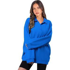 Sweatshirts en soie haute qualité pour femmes 2025 2024, pulls à col montant en velours côtelé, sweats à capuche brodés, vêtements d'hiver pour tenues d'automne - Product Image 3