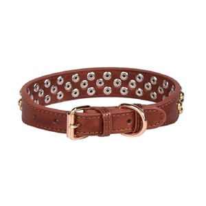 2026 Customized Deluxe Vegan Leather Dog <b>Collar</b> with Durable Padded Comfort Lining Washable & Adjustable - Product Image 3