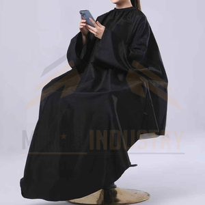 Cape de travail imperméable pour salon de coiffure avec logo personnalisé et manches longues - Product Image 1