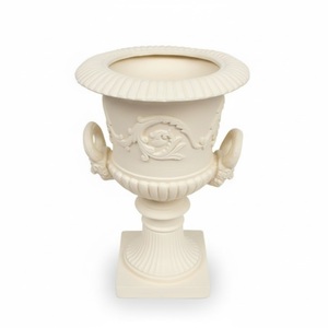 Pots de fleurs avec socle pour jardin, jardinières d'extérieur, jardinière durable de style urne blanche pour fleurs et plantes vertes - Product Image 3