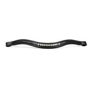 Diadema de Cuero Genuino con Cristales de Lujo para Caballos, Accesorios Ecuestres para Equitación y Entrenamiento, Fab International - Product Image 1