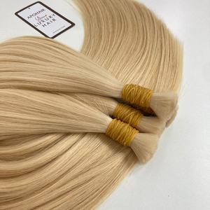 Extensions de cheveux vietnamiennes droites en vrac de haute qualité cheveux Remy blonds vierges crus à double tirage - Product Image 2