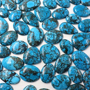 MAHNAJ GEMS Wholesale Blue Magnesite Turquoise Stone Loose Gemstone Flatback Cabochons for DIY Ring Necklace - Product Image 2