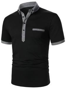 Camiseta de Golf Profesional para Hombre, Personalizada con Bordado, Anti-Pilling, de Secado Rápido, Tejido de Poliéster/Algodón para Torneos - Product Image 5