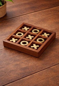 Jeu de Tic Tac Toe en Bois Montessori, Activité Éducative de Développement Cognitif, Outil d'Apprentissage pour la Maternelle, Jeu Familial - Product Image 2