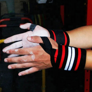 Bandes de poignet de musculation personnalisées avec logo imprimé, respirantes, légères, couleur unie, en stock pour la gym et le fitness, prix abordable, OEM - Product Image 6