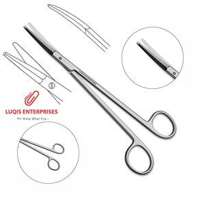 Tijeras para amígdalas Boettcher, curvas, dentadas, Supercut, instrumento quirúrgico de acero inoxidable - Product Image 1