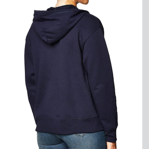 Sudadera de mujer casual estilo urbano con hombros caídos, transpirable, ecológica, con capucha, tejida, precio mayorista - Product Image 3