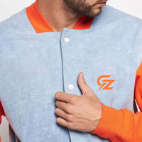 Veste de baseball personnalisée pour homme avec logo streetwear, 100% coton, écologique, séchage rapide, légère et respirante